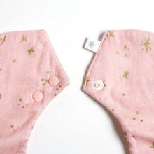 Load image into Gallery viewer, 10mois Bib Pink With Gold Star and Moon