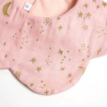 Load image into Gallery viewer, 10mois Bib Pink With Gold Star and Moon