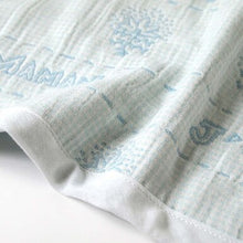 Load image into Gallery viewer, SOULEIADO 4 Layer Gauze Baby Blanket Mint